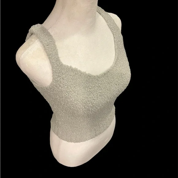 Skims Pastel Mint Green Cozy Knit Crop Tank Top Size XXS/XS - Picture 2 of 9